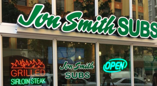 outside a Jon Smith Subs franchise
